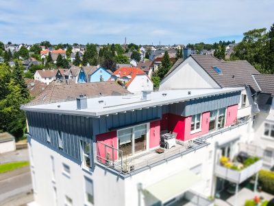 Luftbild mit Dachterrasse